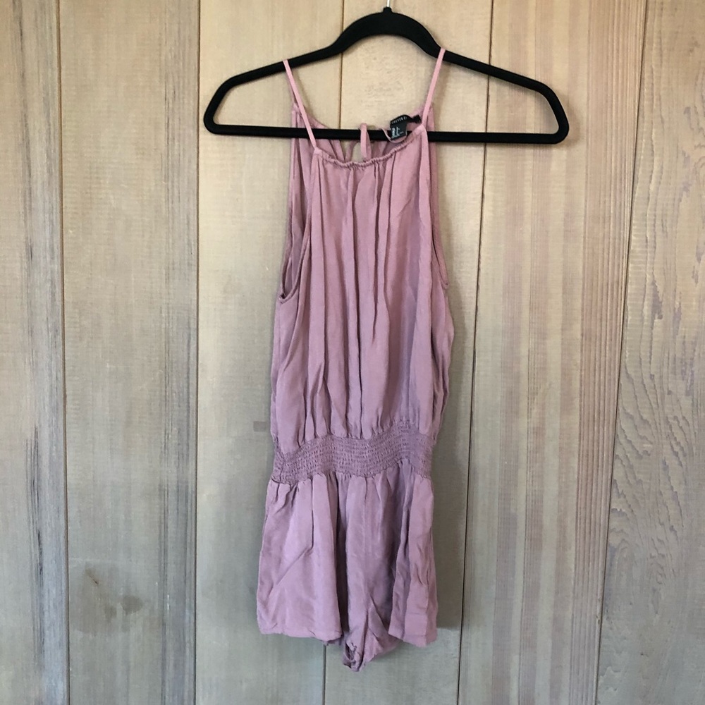 Forever 21 Pink Mauve Cinch Tank Romper Small